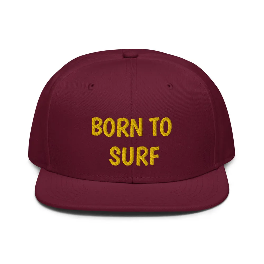 Snapback Hat "1051-0061 Born To Surf (Yellow Logo)"