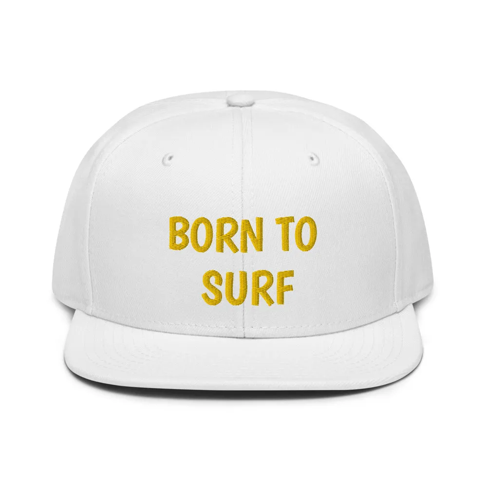Snapback Hat "1051-0061 Born To Surf (Yellow Logo)"