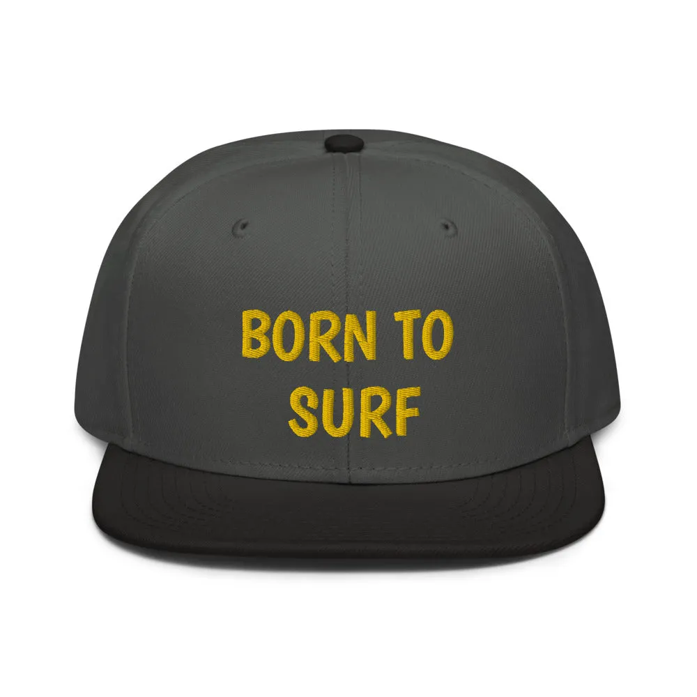 Snapback Hat "1051-0061 Born To Surf (Yellow Logo)"