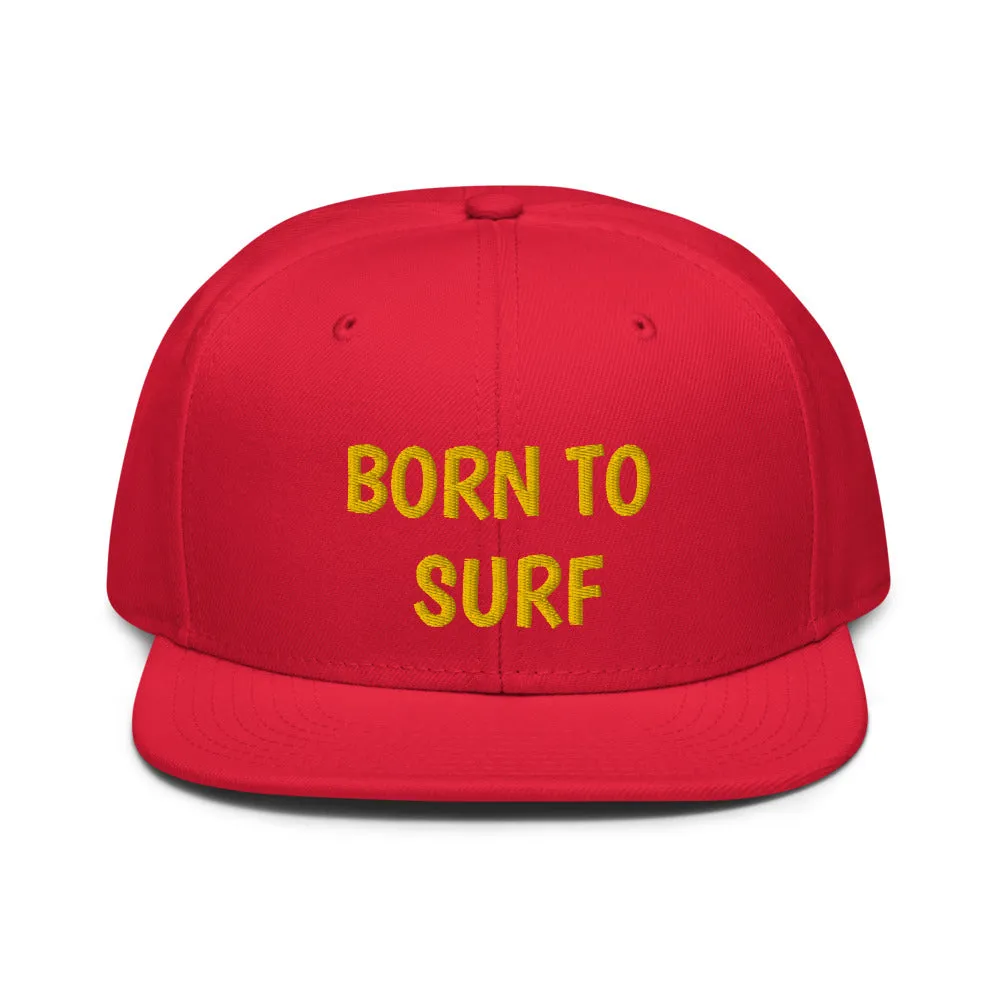 Snapback Hat "1051-0061 Born To Surf (Yellow Logo)"
