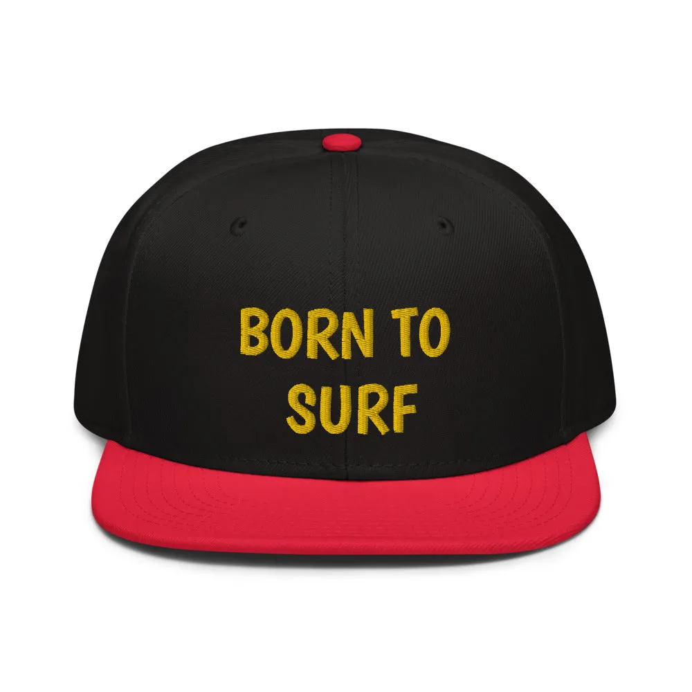Snapback Hat "1051-0061 Born To Surf (Yellow Logo)"