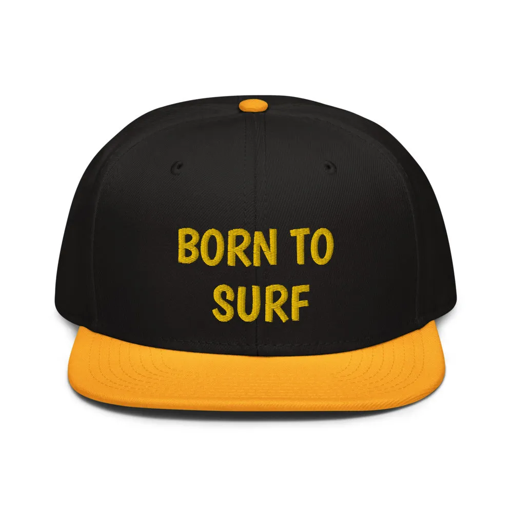 Snapback Hat "1051-0061 Born To Surf (Yellow Logo)"