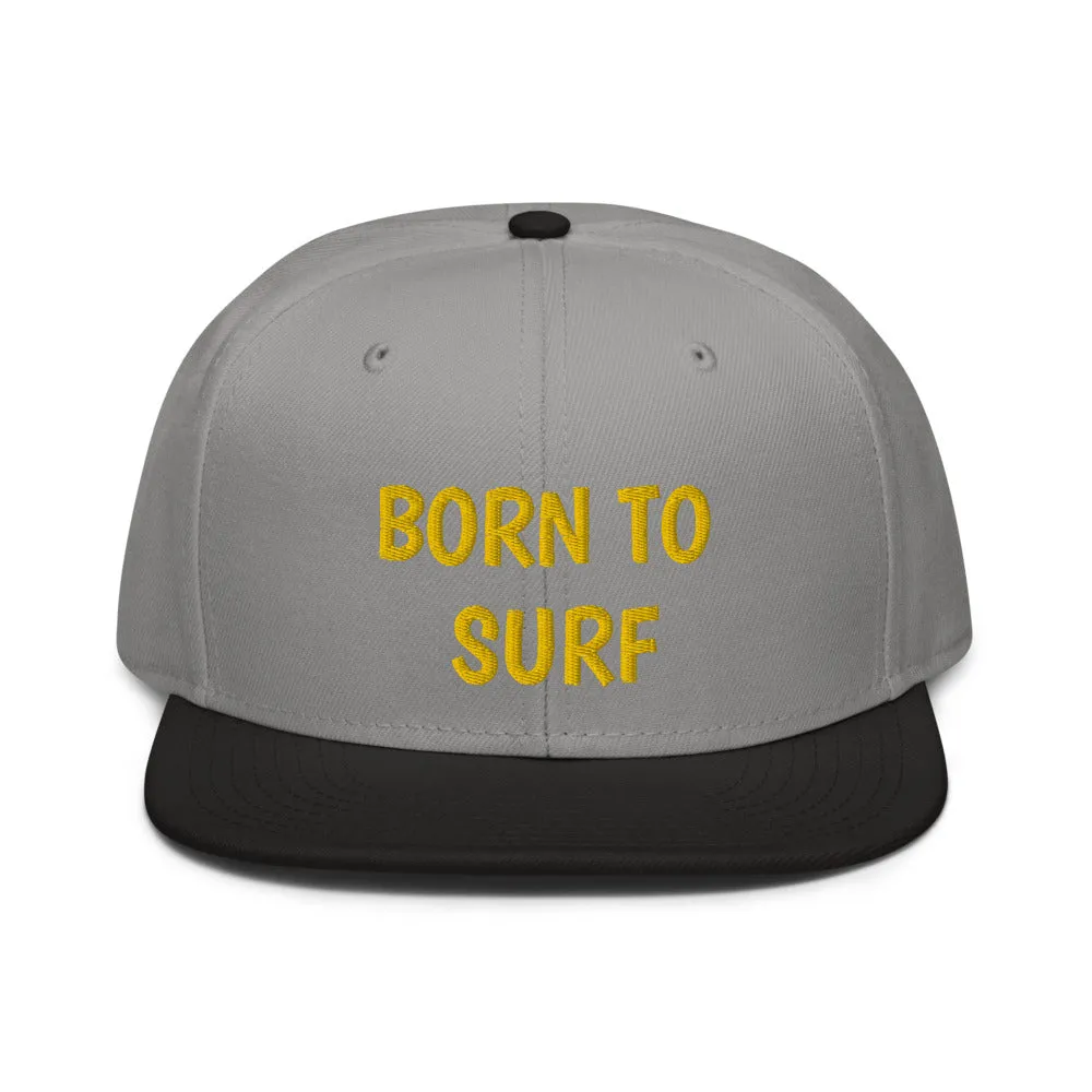 Snapback Hat "1051-0061 Born To Surf (Yellow Logo)"