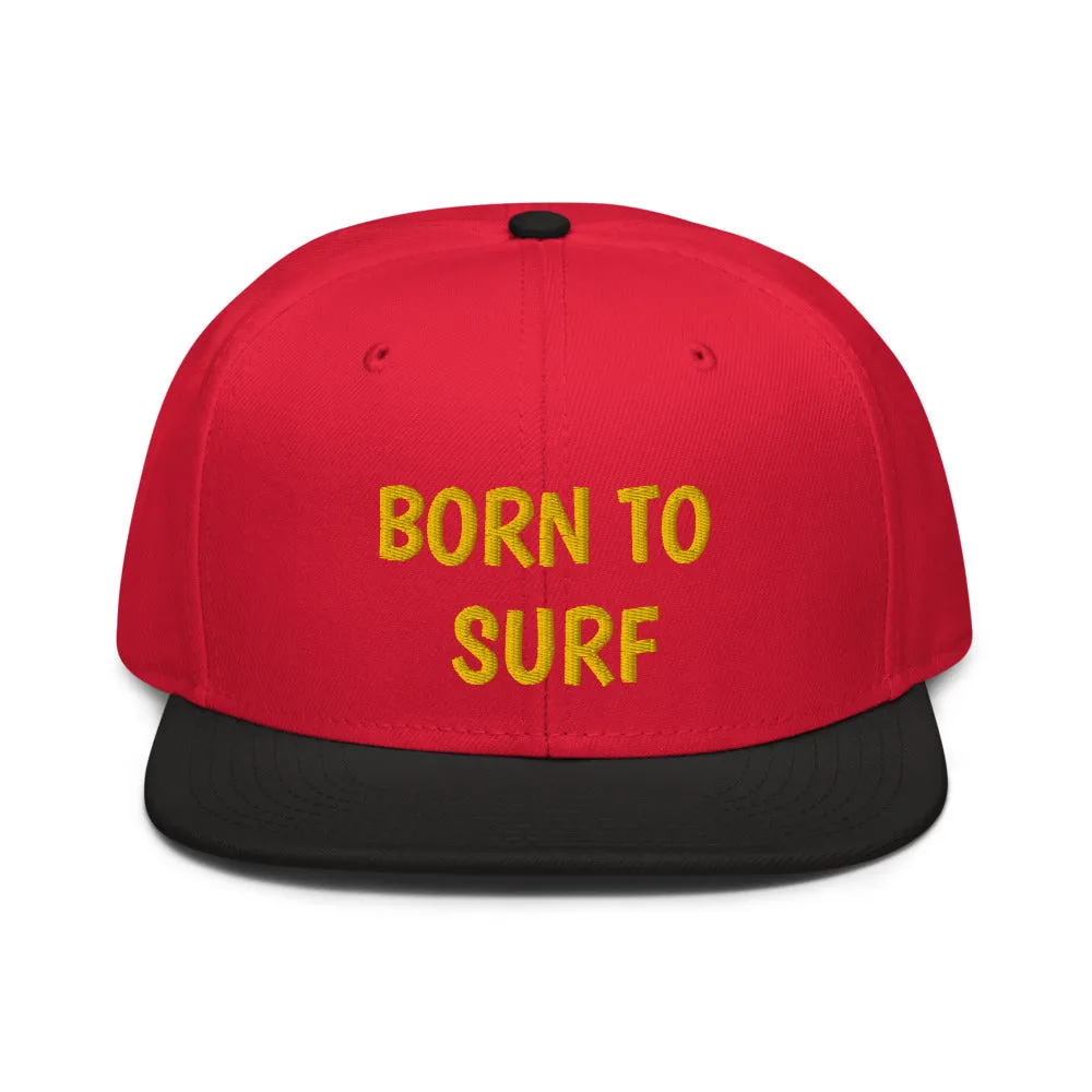 Snapback Hat "1051-0061 Born To Surf (Yellow Logo)"