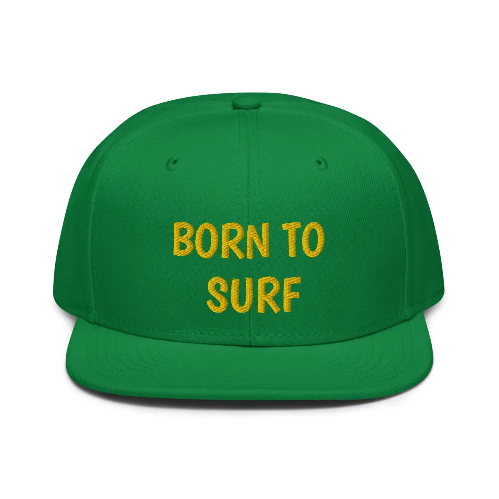 Snapback Hat "1051-0061 Born To Surf (Yellow Logo)"