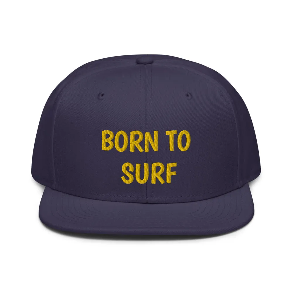 Snapback Hat "1051-0061 Born To Surf (Yellow Logo)"