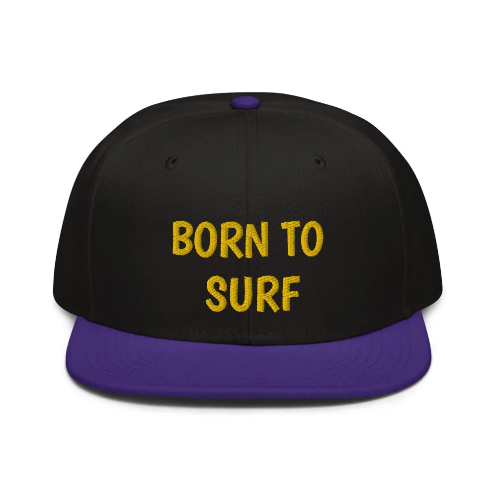 Snapback Hat "1051-0061 Born To Surf (Yellow Logo)"