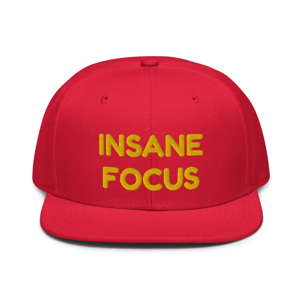 Snapback Hat "1052-0091 Insane Focus (Yellow Logo)"