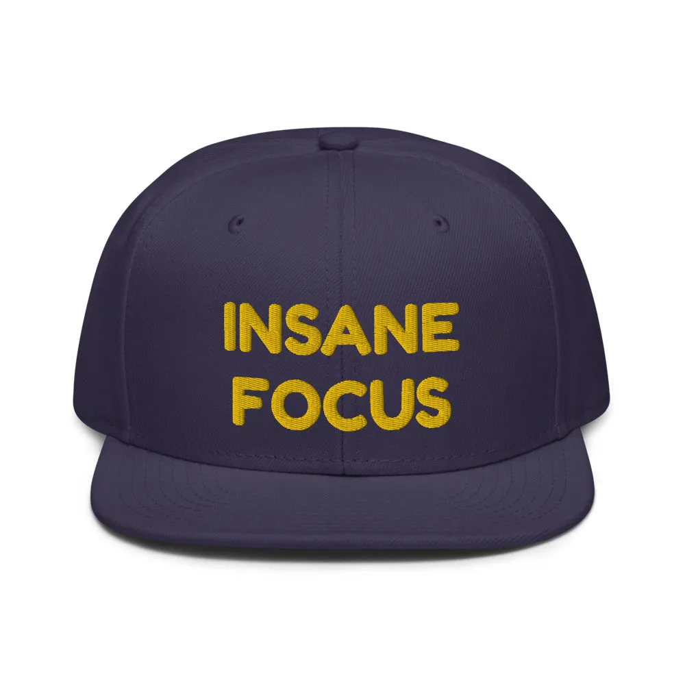 Snapback Hat "1052-0091 Insane Focus (Yellow Logo)"