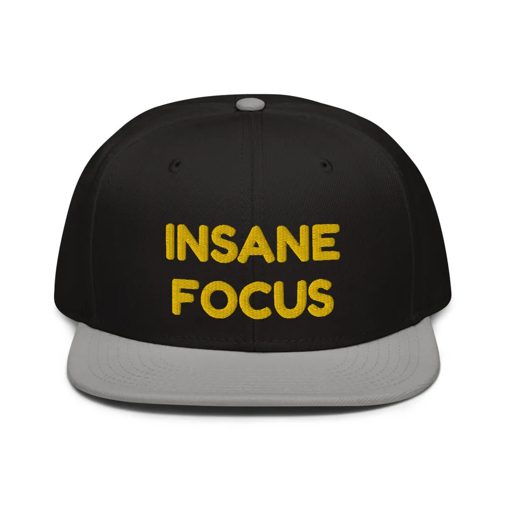 Snapback Hat "1052-0091 Insane Focus (Yellow Logo)"