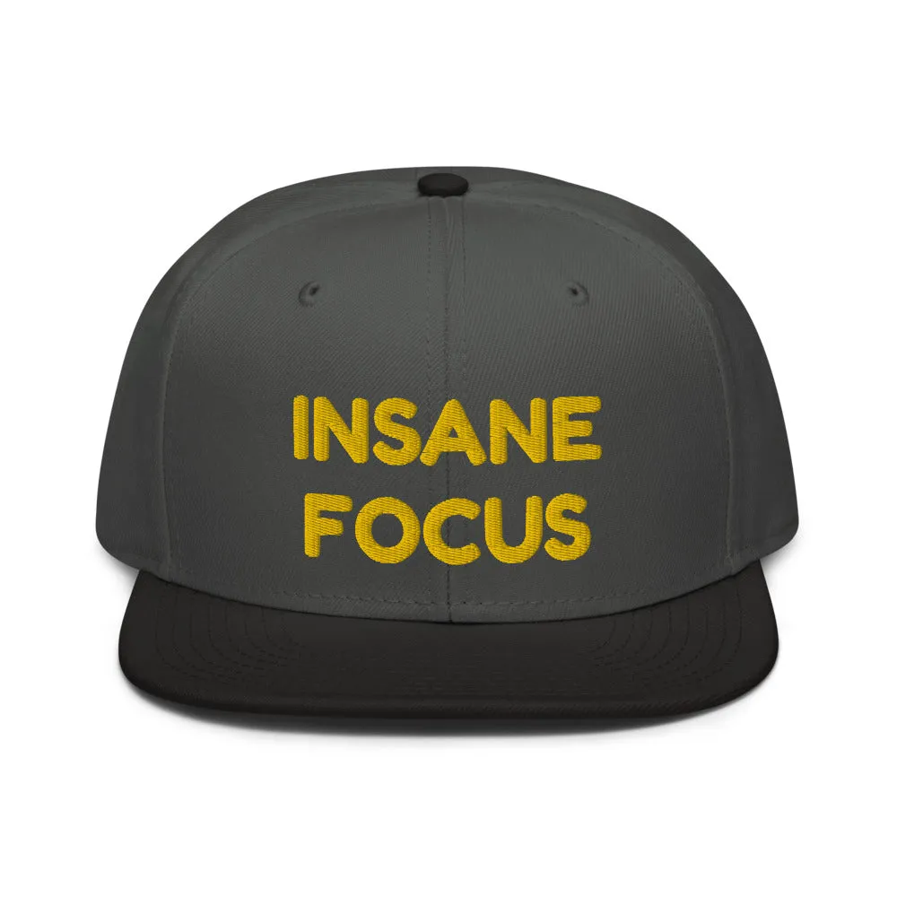 Snapback Hat "1052-0091 Insane Focus (Yellow Logo)"