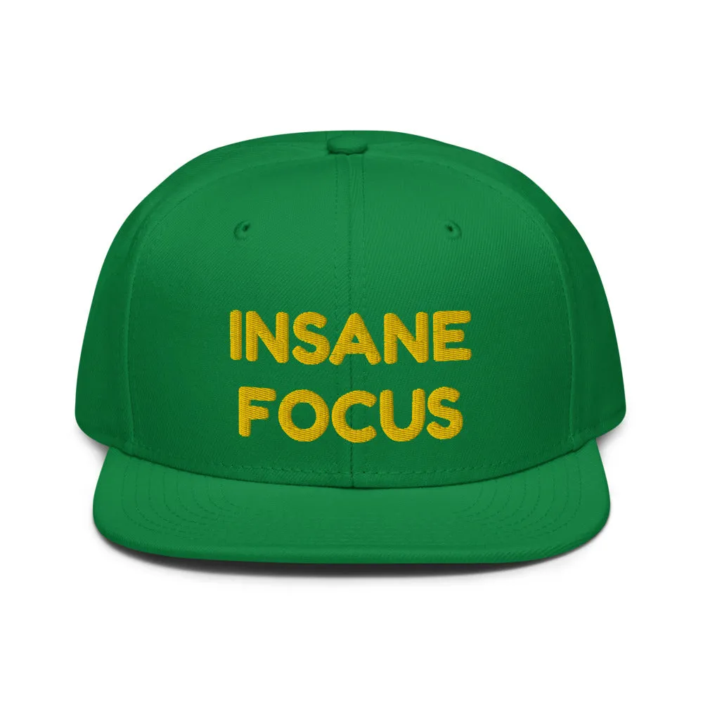 Snapback Hat "1052-0091 Insane Focus (Yellow Logo)"