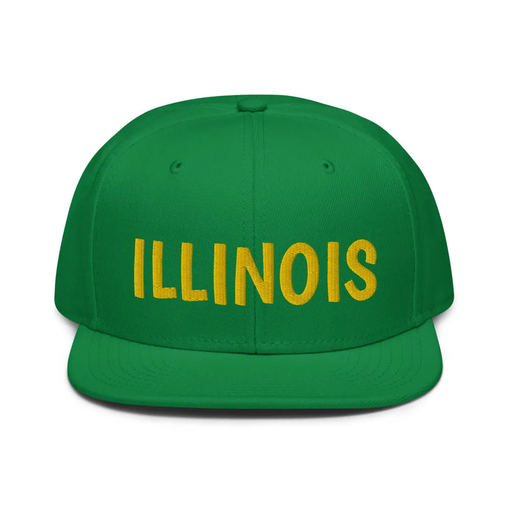 Snapback Hat "1053-0051 Illinois (Yellow Logo)"