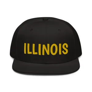 Snapback Hat "1053-0051 Illinois (Yellow Logo)"