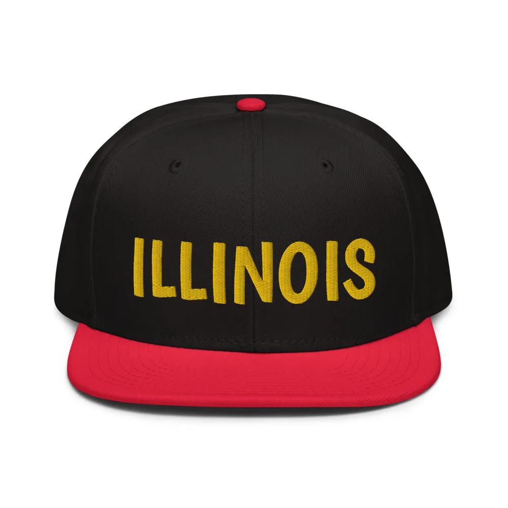 Snapback Hat "1053-0051 Illinois (Yellow Logo)"