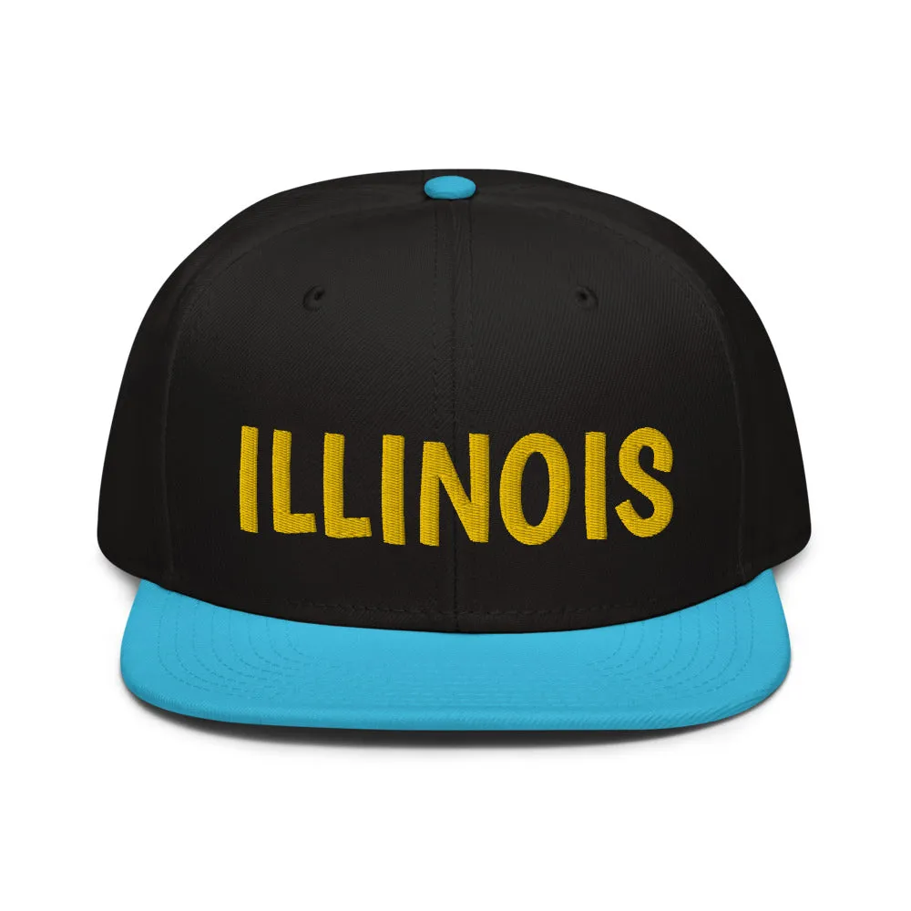 Snapback Hat "1053-0051 Illinois (Yellow Logo)"