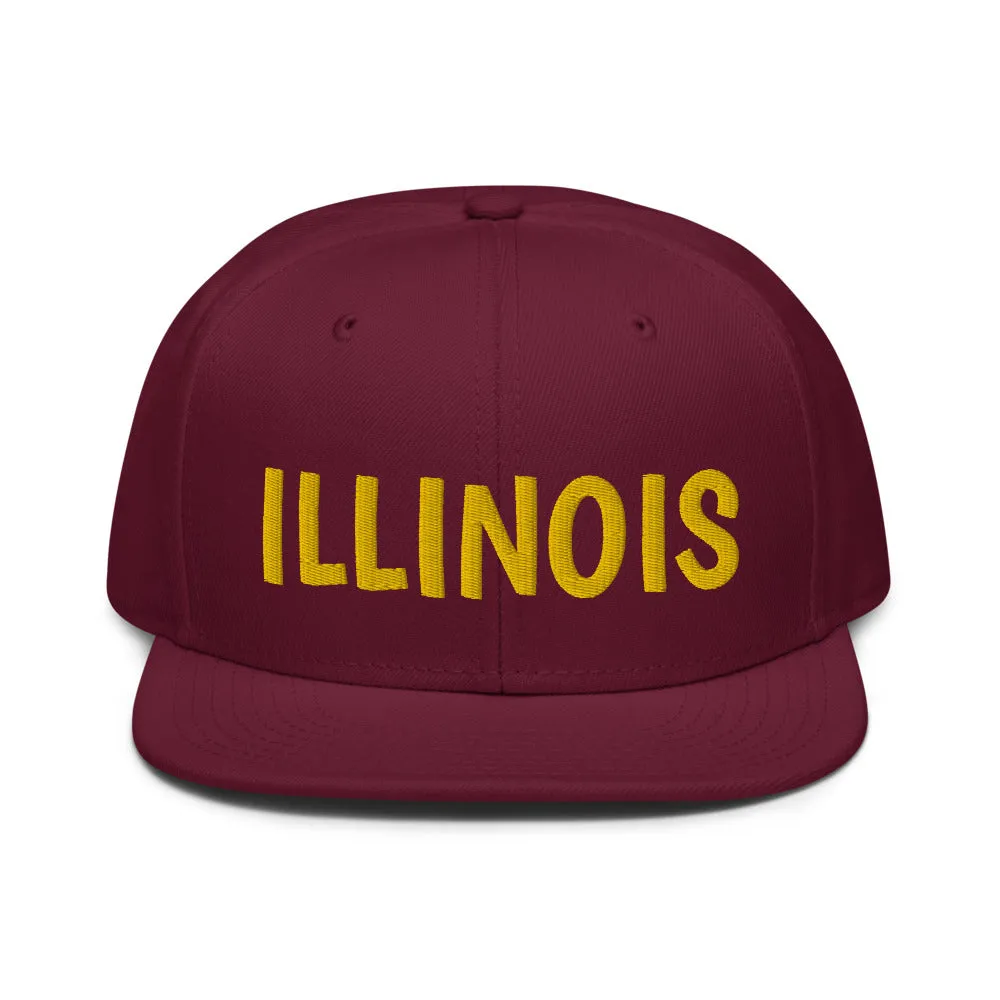 Snapback Hat "1053-0051 Illinois (Yellow Logo)"