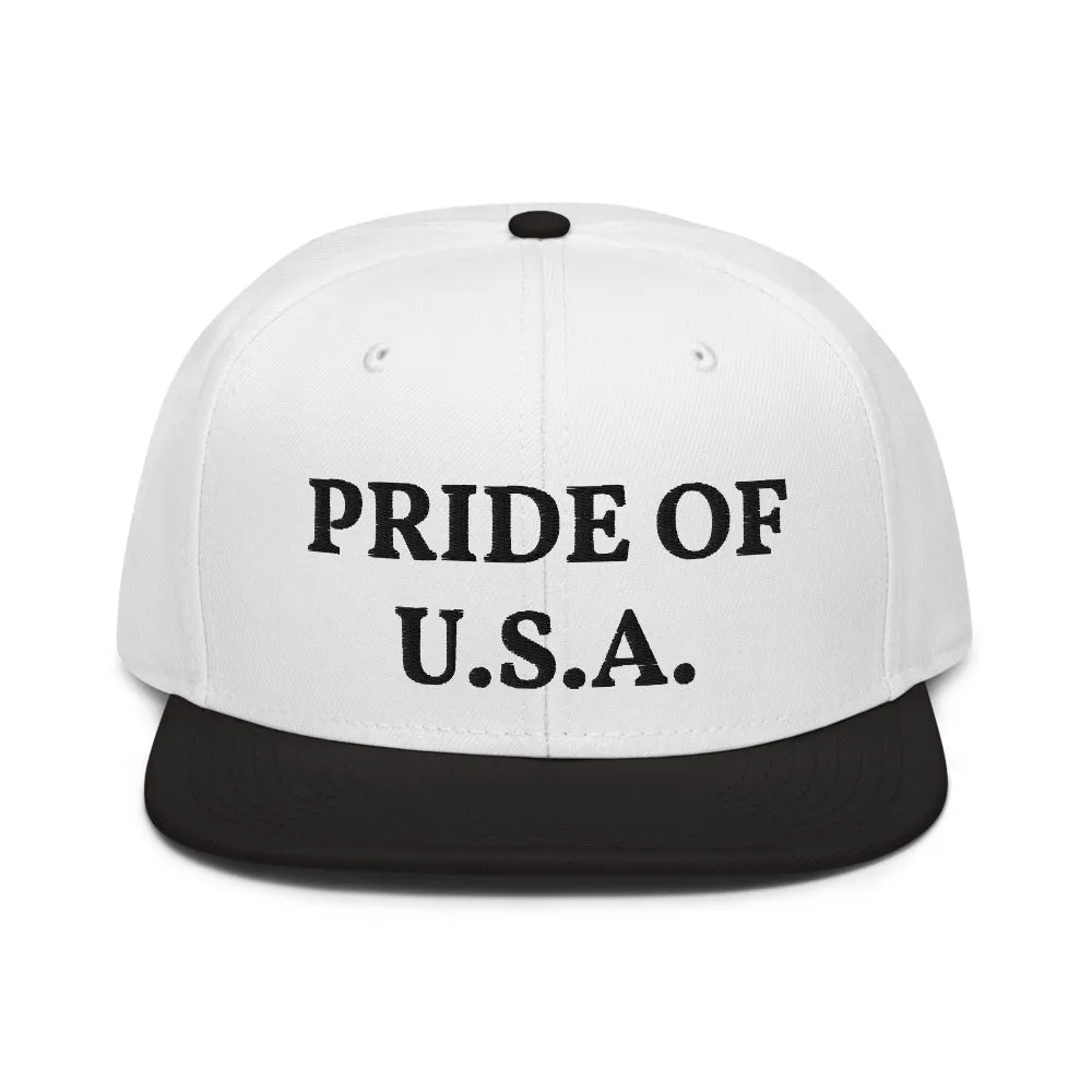 Snapback Hat "1054-0031 U.S.A. (Black Logo)"