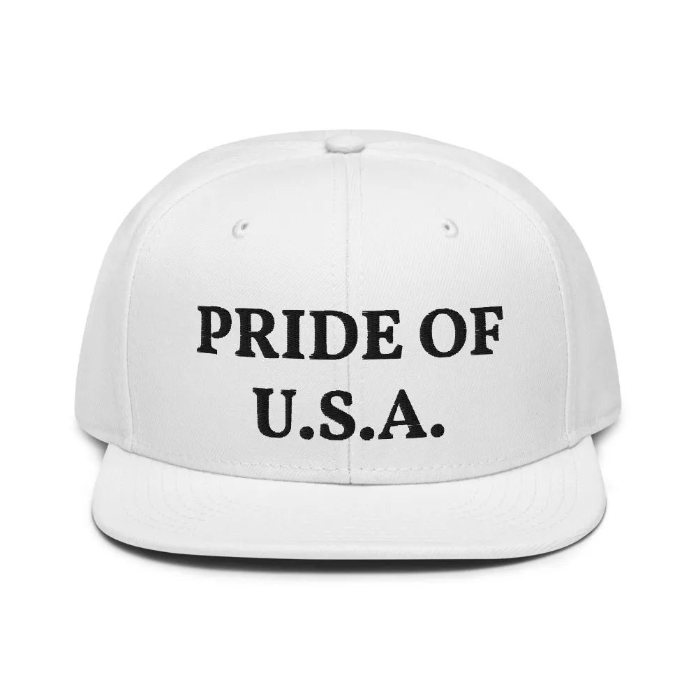 Snapback Hat "1054-0031 U.S.A. (Black Logo)"
