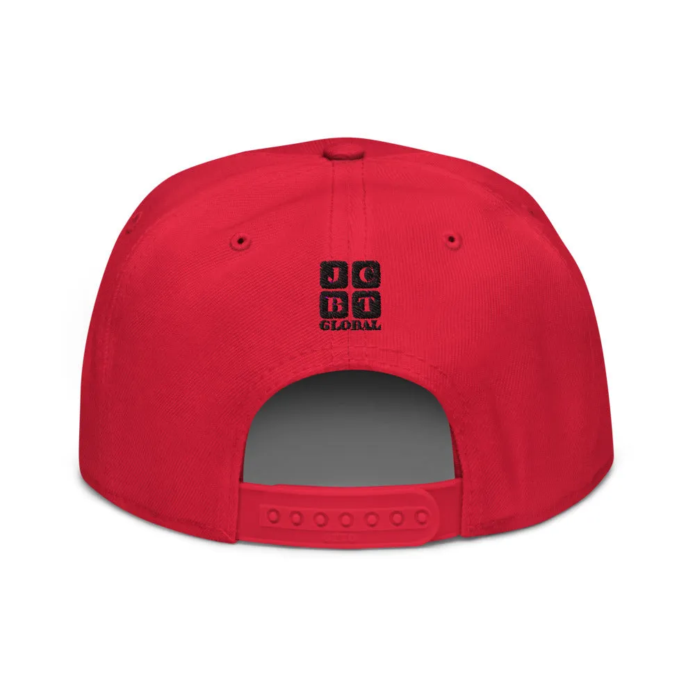 Snapback Hat "1054-0031 U.S.A. (Black Logo)"