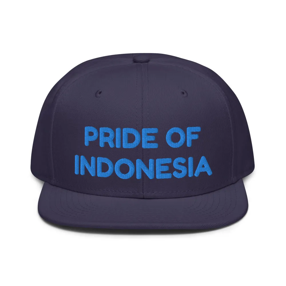 Snapback Hat "1054-0041 Indonesia (Blue Logo)"
