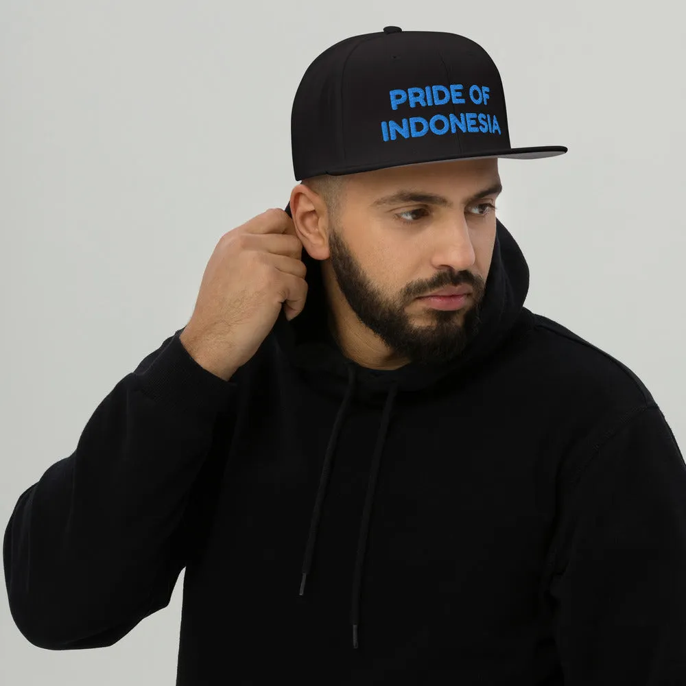 Snapback Hat "1054-0041 Indonesia (Blue Logo)"