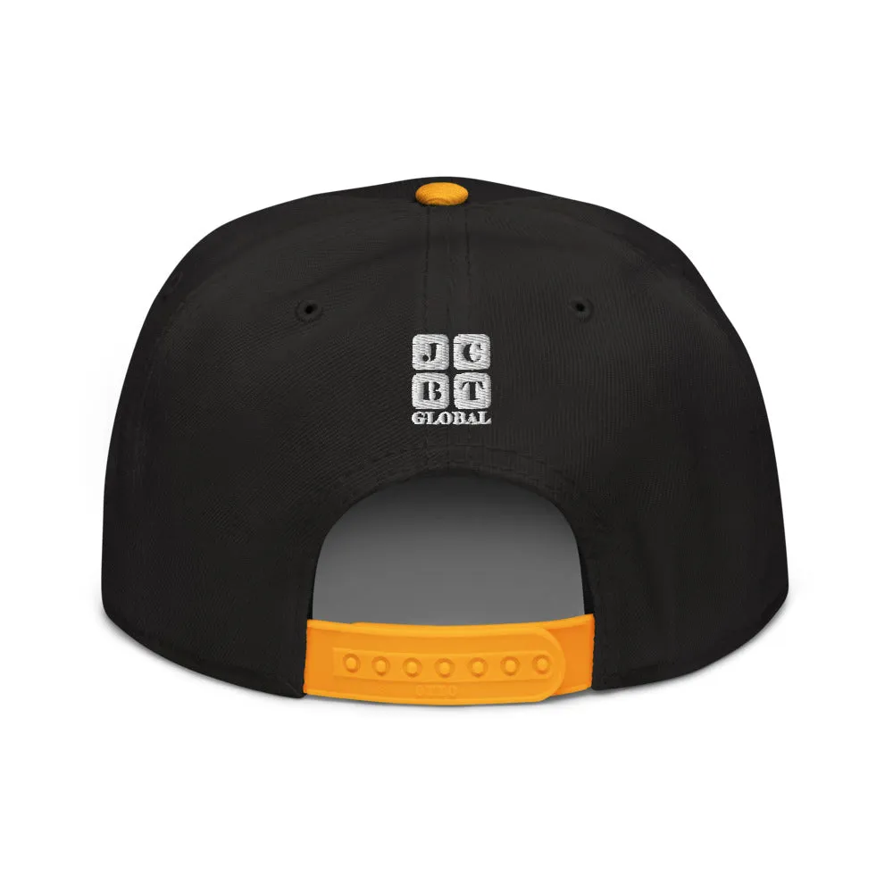 Snapback Hat "2051-0041 Born To Play Ice Skate (White Logo)"