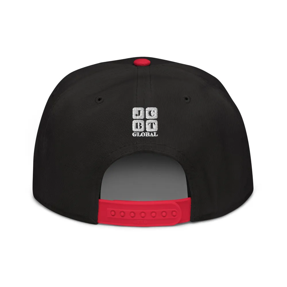 Snapback Hat "2051-0041 Born To Play Ice Skate (White Logo)"