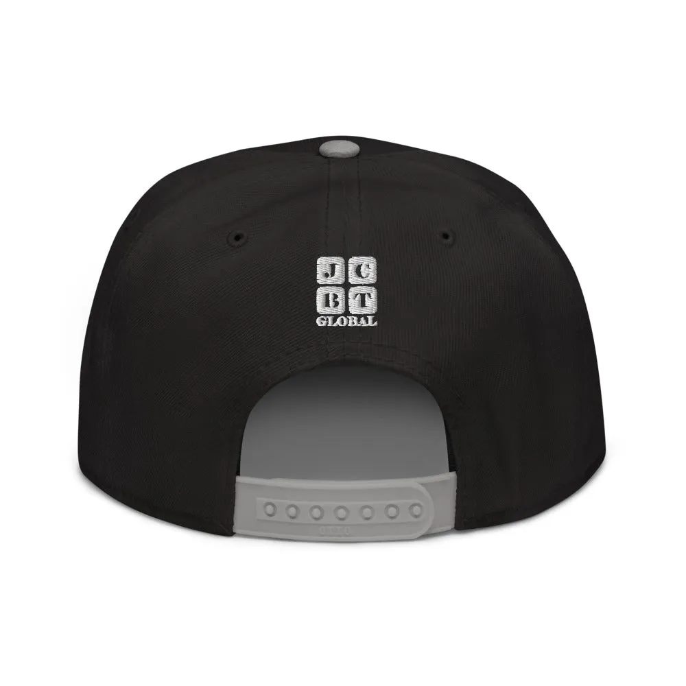 Snapback Hat "2051-0041 Born To Play Ice Skate (White Logo)"
