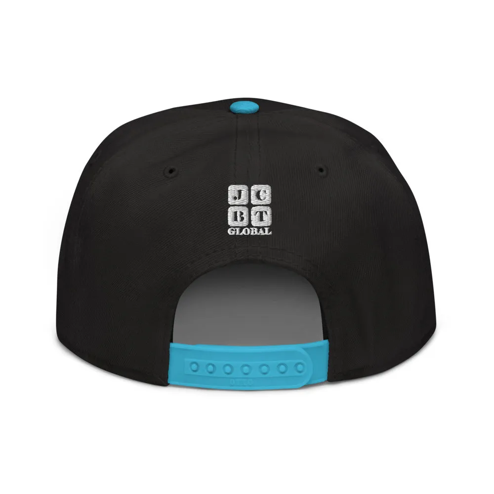 Snapback Hat "2051-0041 Born To Play Ice Skate (White Logo)"
