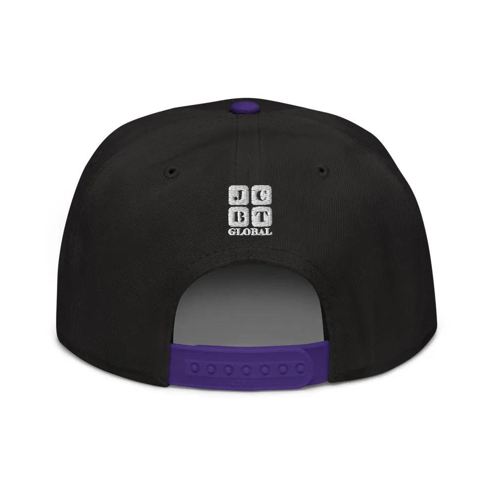 Snapback Hat "2051-0041 Born To Play Ice Skate (White Logo)"