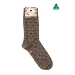 Socks Kangaroo Band Charcoal Marl