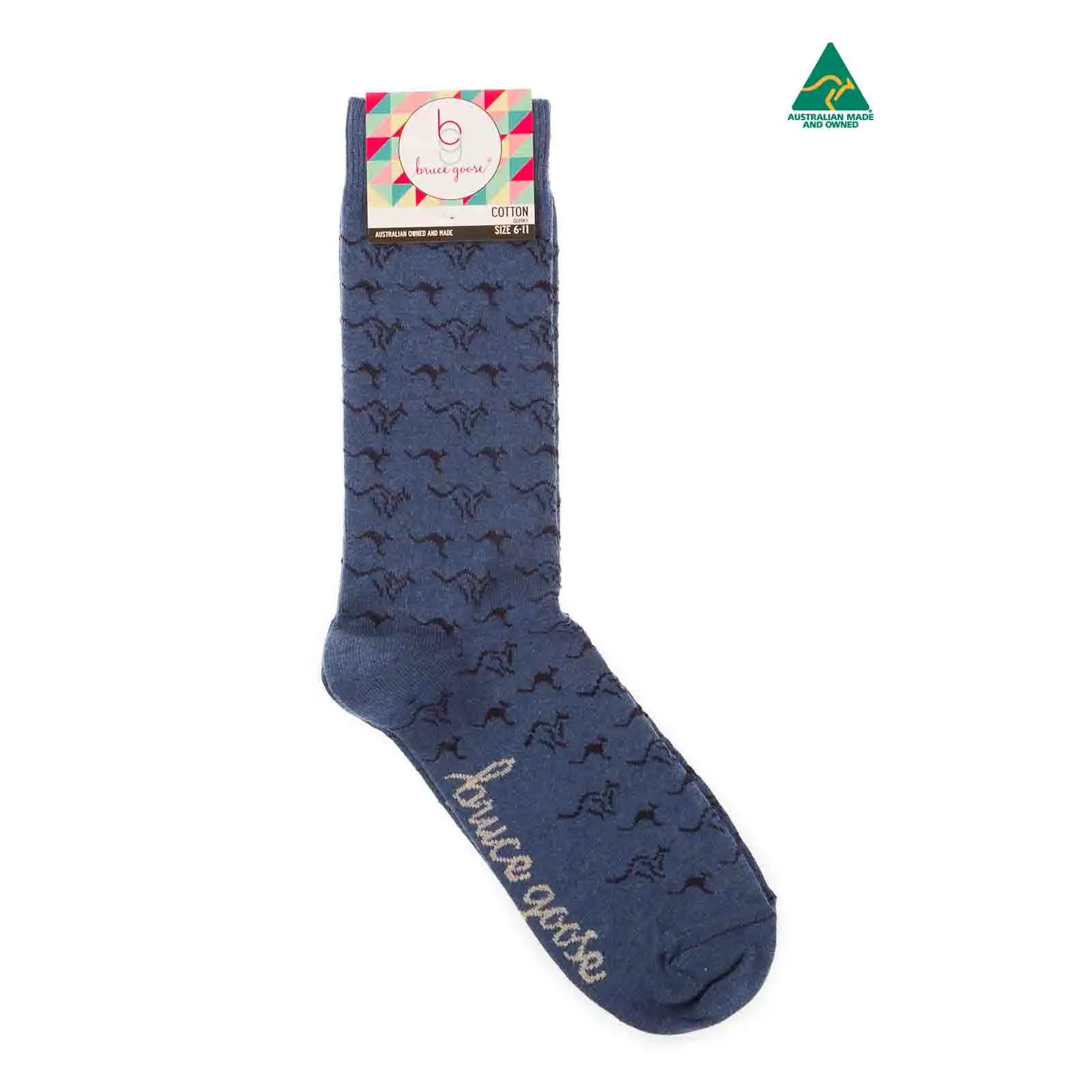 Socks Kangaroo Band Denim Marl