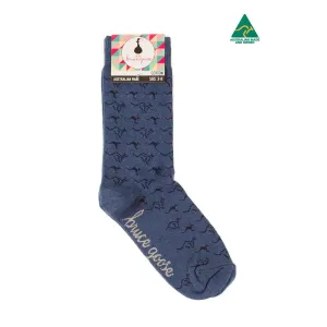 Socks Kangaroo Band Denim Marl