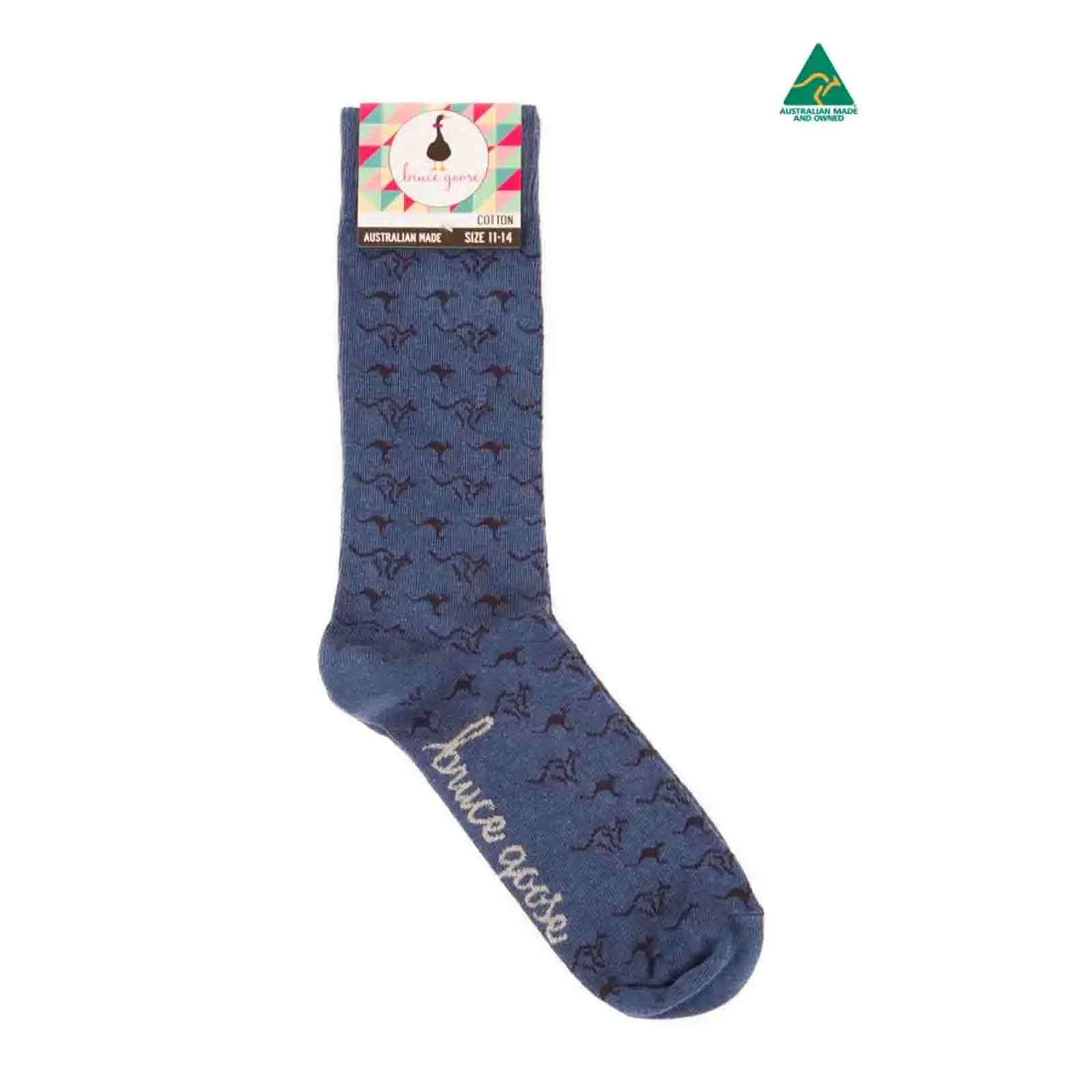 Socks Kangaroo Band Denim Marl