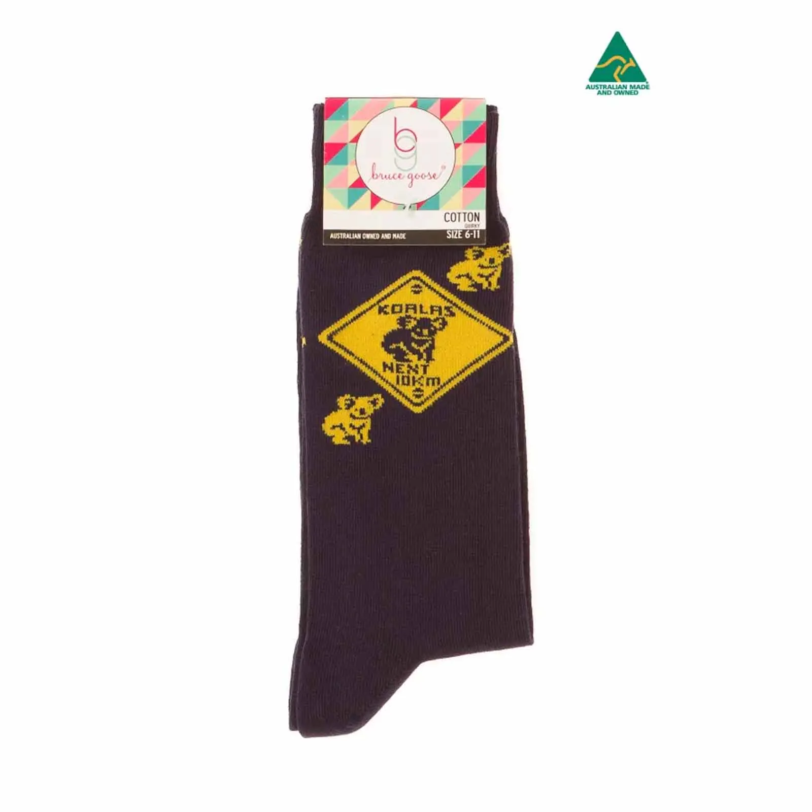 Socks Koala Sign Black