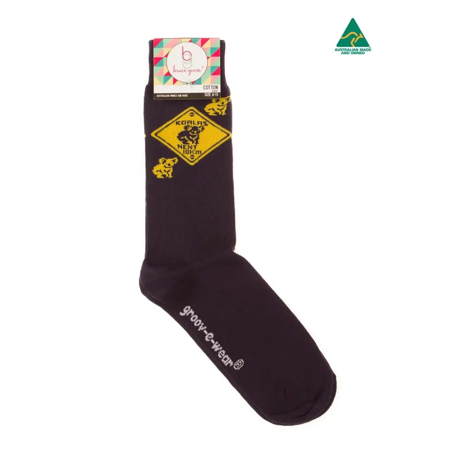 Socks Koala Sign Black