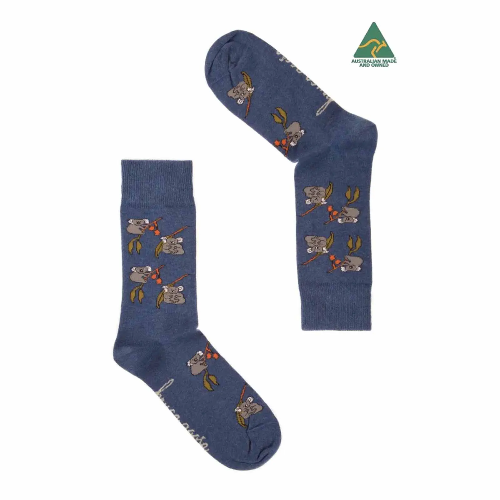 Socks Mens Koala Eucalyptus Denim Marl