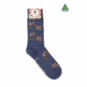 Socks Mens Koala Eucalyptus Denim Marl