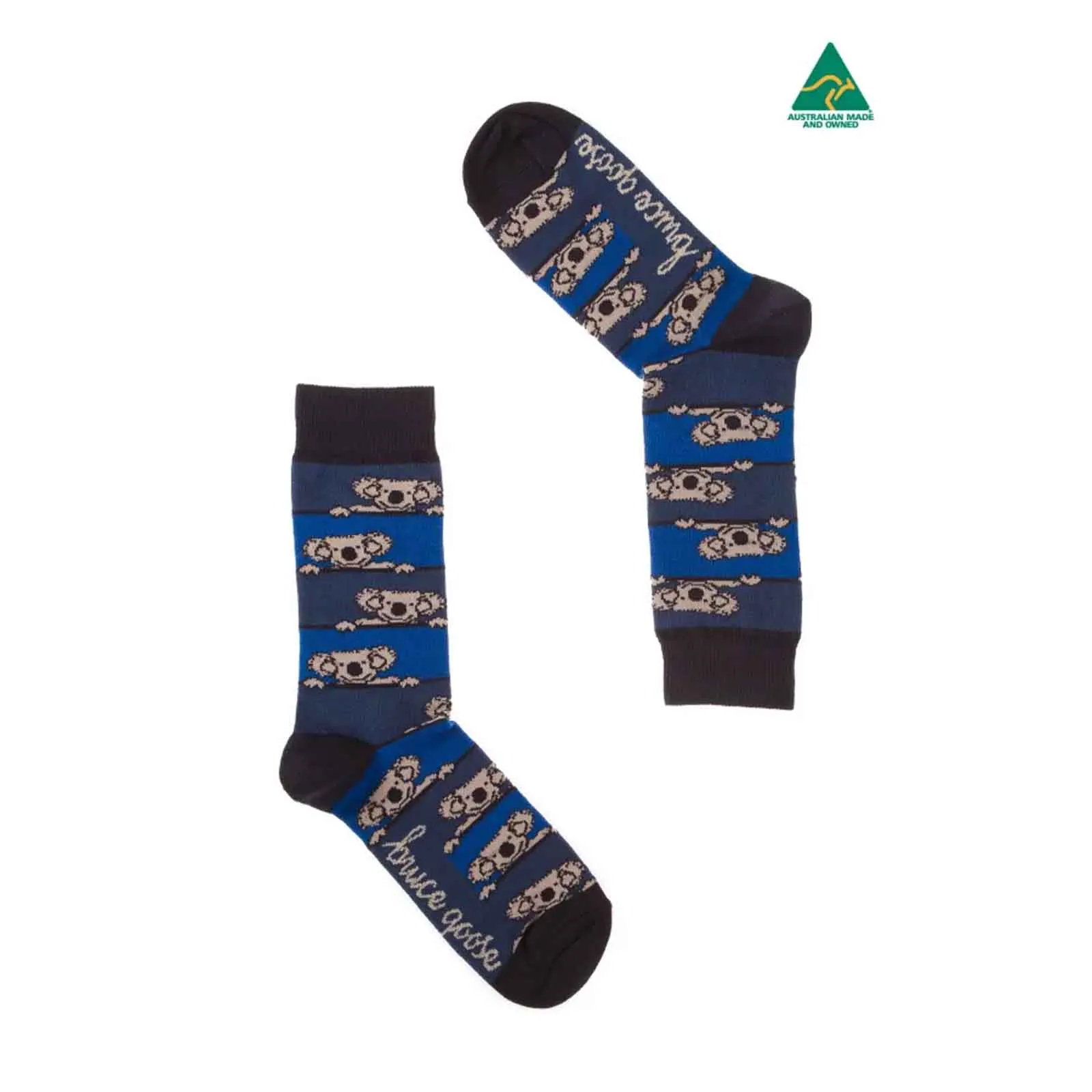 Socks Stripey Koala Navy