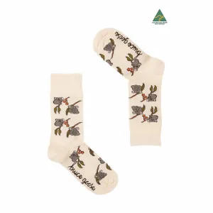 Socks Womens Koala Eucalyptus Cream
