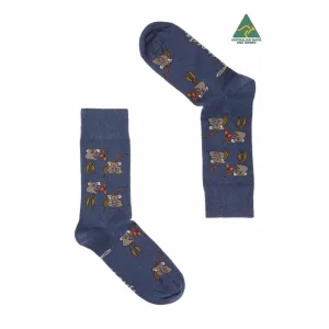 Socks Womens Koala Eucalyptus Denim Marl