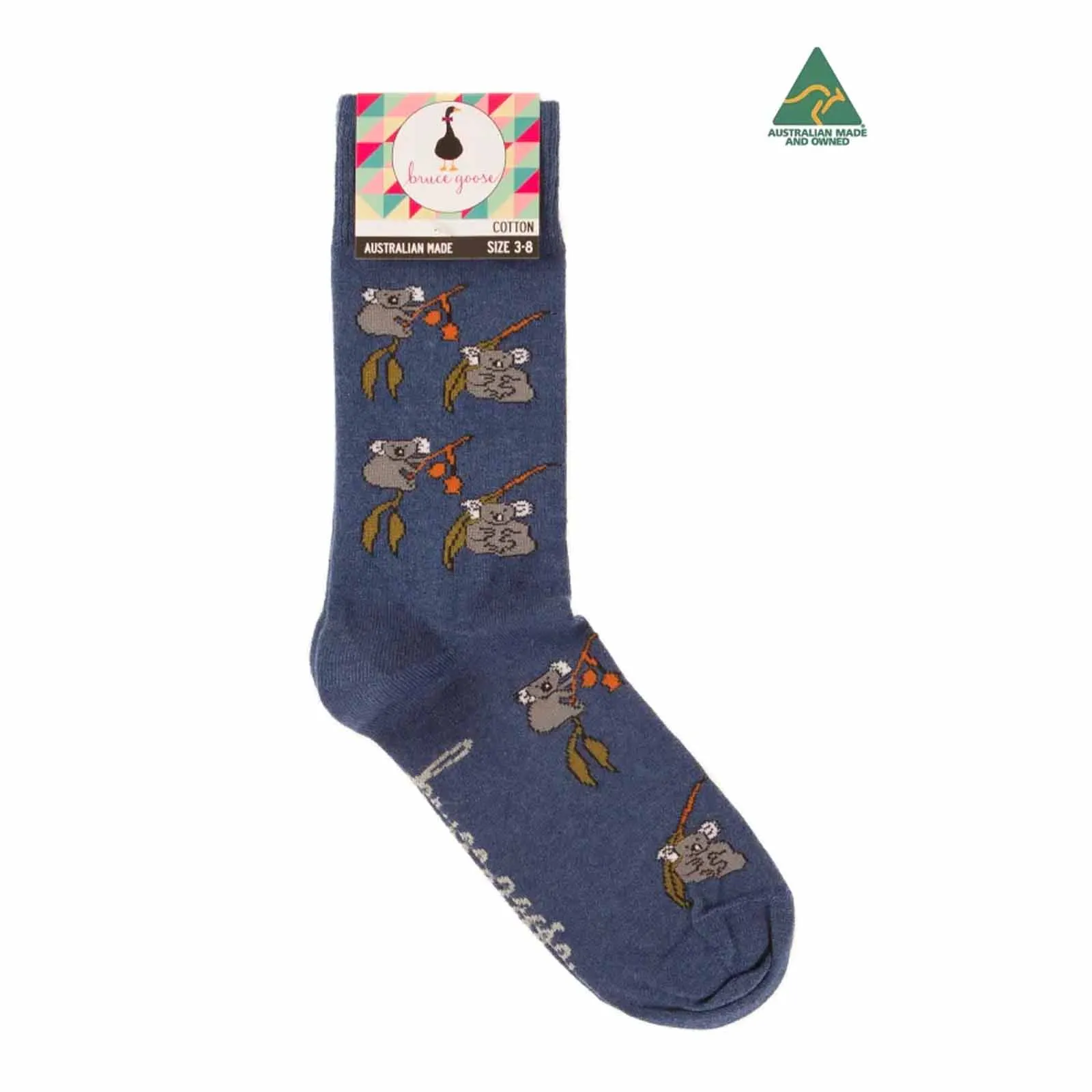 Socks Womens Koala Eucalyptus Denim Marl