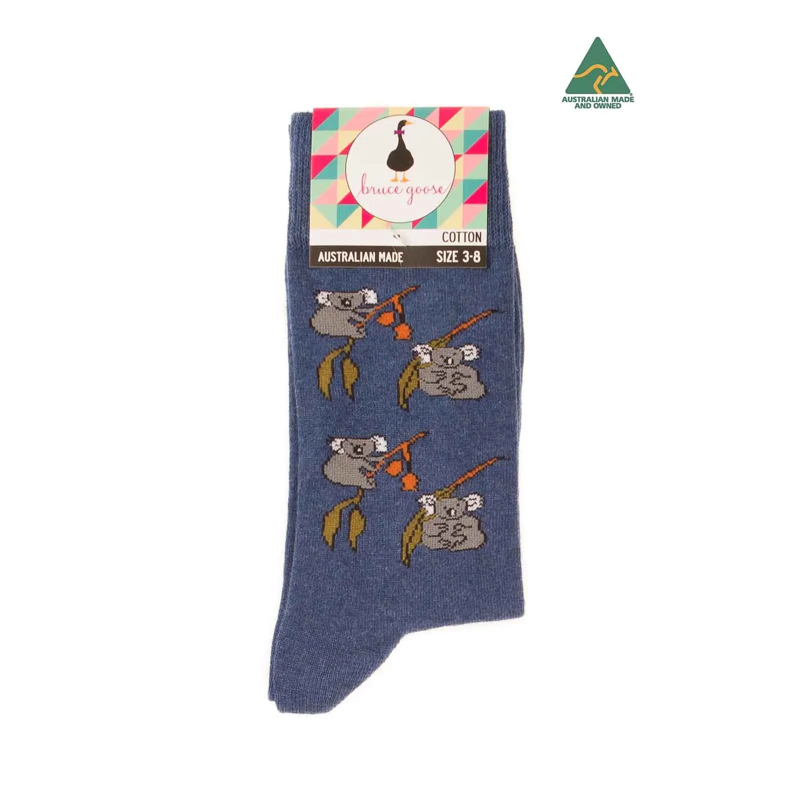 Socks Womens Koala Eucalyptus Denim Marl