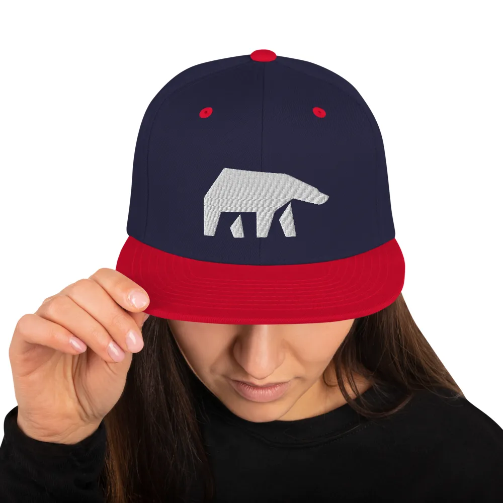 SoulBearRPG White Bear Logo Snapback Cap