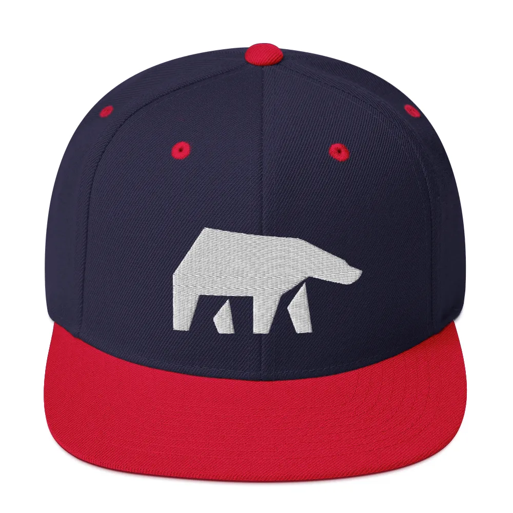 SoulBearRPG White Bear Logo Snapback Cap