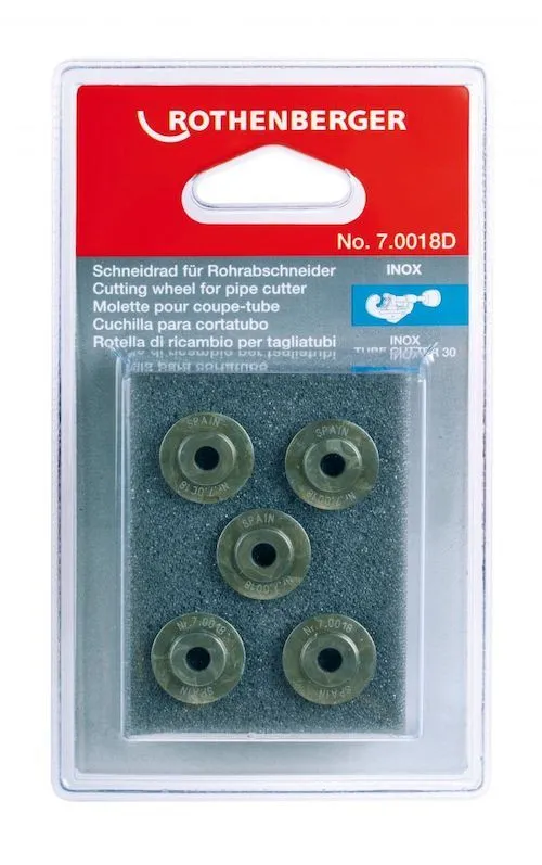 Spare cutting wheels for metal