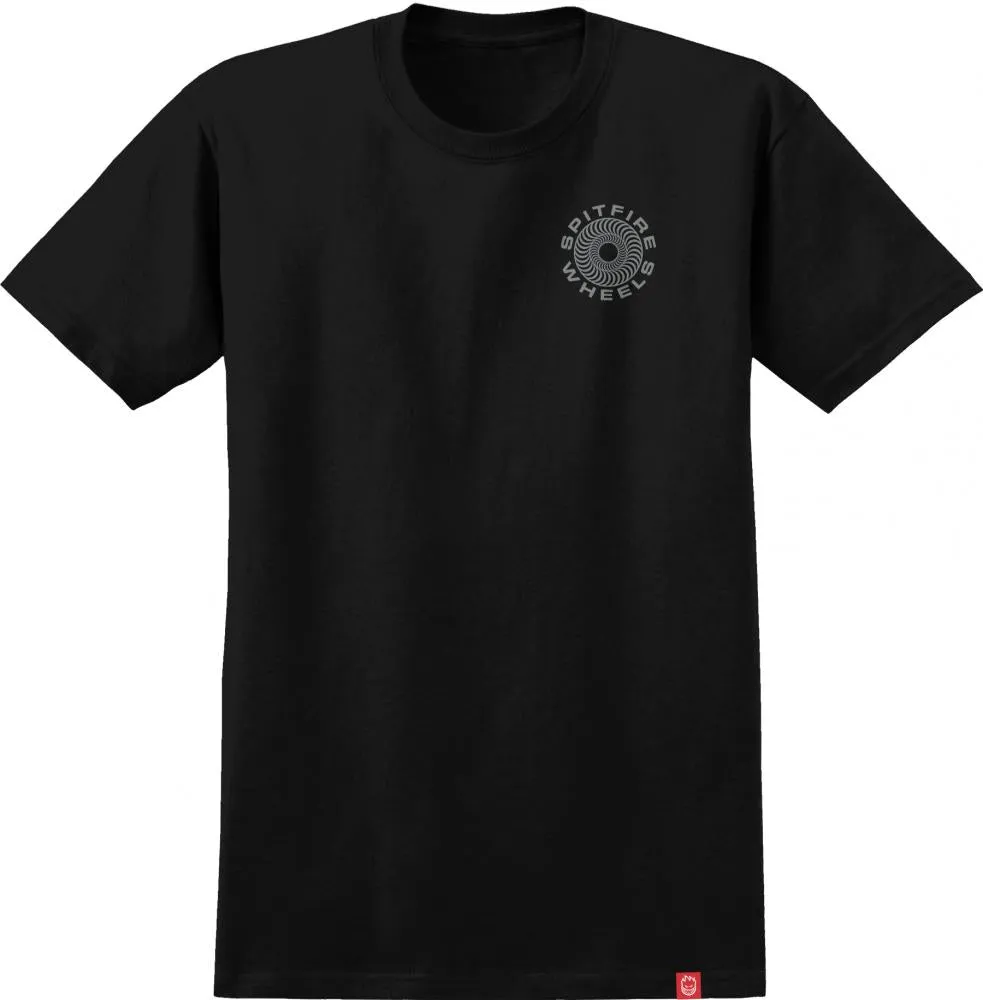 Spitfire Classic '87 Swirl Tee - Black/Silver Fleck