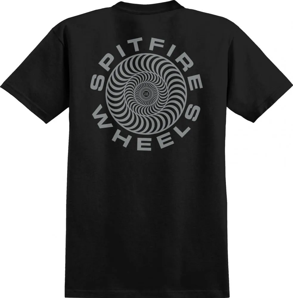 Spitfire Classic '87 Swirl Tee - Black/Silver Fleck