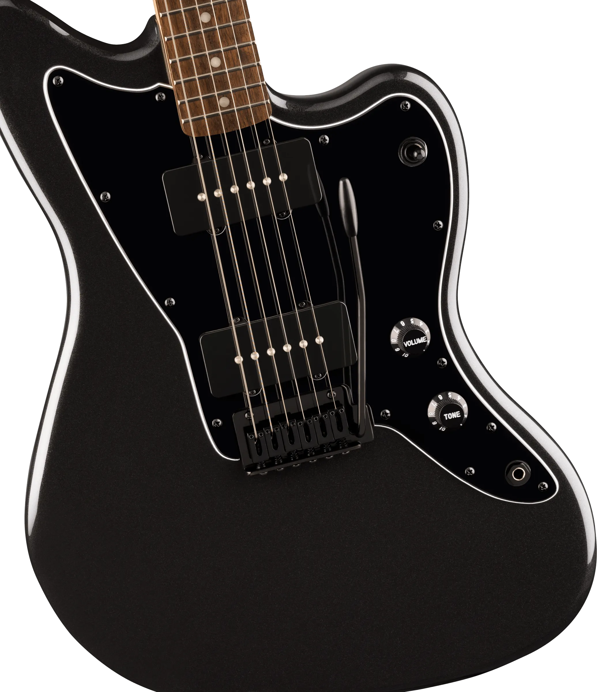 Squier  FSR Affinity Series Jazzmaster Black Hardware, Matching Headstock, Metallic Black